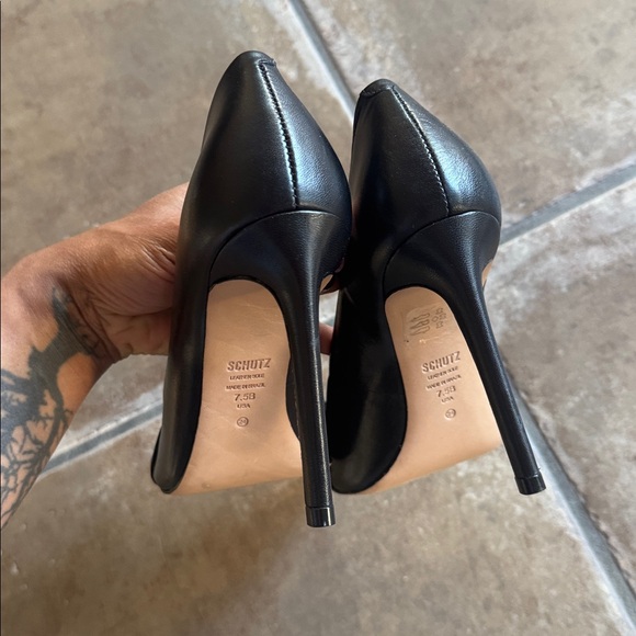 SCHUTZ Black Crystal Embellished Heels - Picture 5 of 8